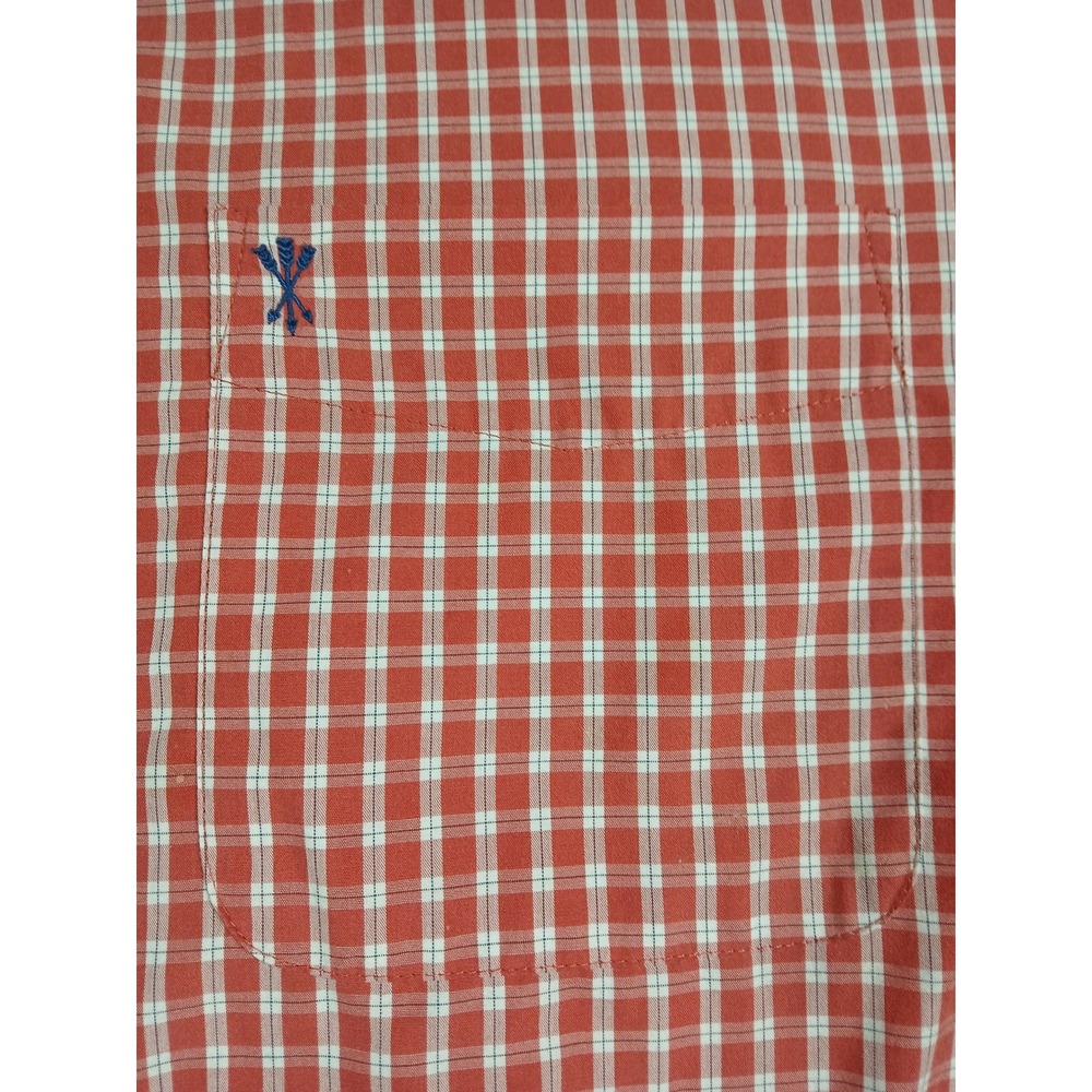 Arrow USA 1851 Mens 4XL Red White Gingham Check Long Sleeve Button Down Shirt - Picture 5 of 10